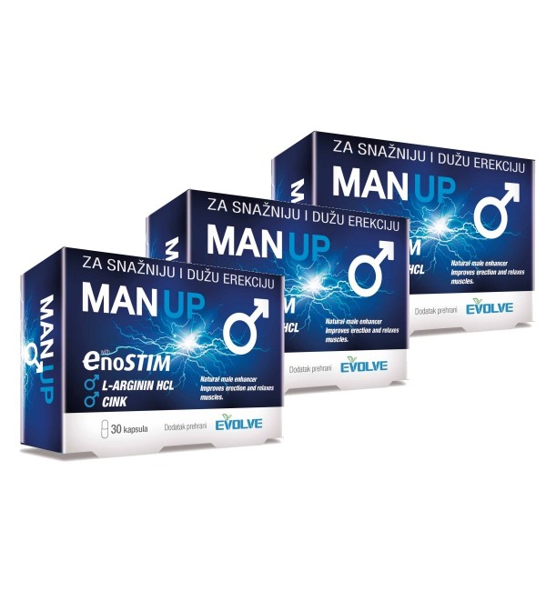 Man Up kapsule za POTENCIJU - 3 KUTIJE / 90 KAPSULA 